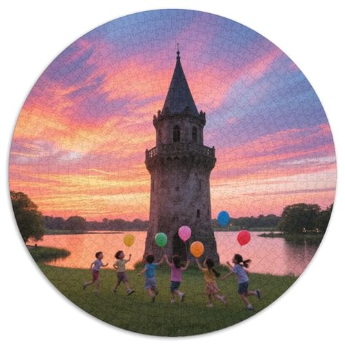 Nationalpark Plitvicer Seen 1000 PCS Künstlerisches Jigsaw Puzzle Rundes Puzzle Schwieriges Großes Stressabbau-Spielzeug Für Erwachsene Kinder Kreativ 1000pcs (67.5x67.5cm) von QIAVXZIP