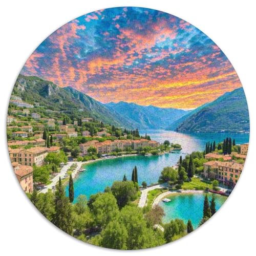 Nationalpark Plitvicer Seen 1000 Teile Künstlerisches Jigsaw Puzzle Rundes Puzzle Schwieriges Großes Stressabbau-Spielzeug Für Erwachsene Und Kinder 1000pcs (67.5x67.5cm) von QIAVXZIP