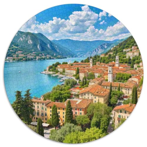 Nationalpark Plitvicer Seen 1000 Teile Künstlerisches Jigsaw Puzzle Rundpuzzle Schwieriges Großes Stressabbau-Spielzeug Für Erwachsene Und Kinder 1000pcs (67.5x67.5cm) von QIAVXZIP