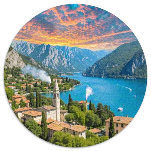 Nationalpark Plitvicer Seen 1000 Teile Künstlerisches Jigsaw Puzzle Rundpuzzle Schwieriges Großes Stressabbau-Spielzeug Geeignet 1000pcs (67.5x67.5cm) von QIAVXZIP