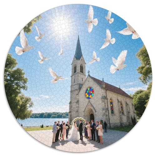 Nationalpark Plitvicer Seen 1000 Teile Künstlerisches Jigsaw Puzzle Rundpuzzle Schwieriges Großes Stressabbau-Spielzeug Geeignet 1000pcs (67.5x67.5cm) von QIAVXZIP