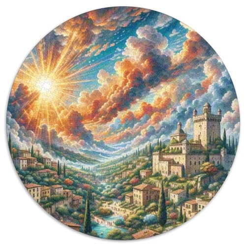 Naturpark Cabo de Gata-Níjar 1000 PCS Künstlerisches Jigsaw Puzzle Circular Puzzles Schwieriges Großes Stressabbau-Spielzeug Geeignet 1000pcs (67.5x67.5cm) von QIAVXZIP