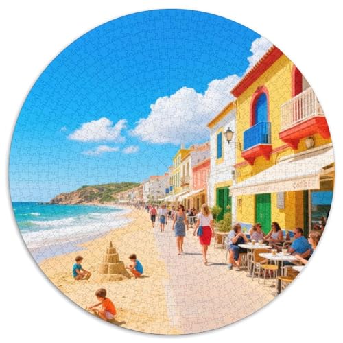 Naturpark Cabo de Gata-Níjar 1000 PCS Künstlerisches Jigsaw Puzzle Rundes Puzzle Schwieriges Großes Stressabbau-Spielzeug Für Erwachsene Kinder Kreativ 1000pcs (67.5x67.5cm) von QIAVXZIP