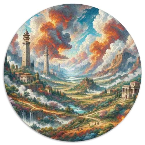 Naturpark Cabo de Gata-Níjar 1000 Teile Künstlerisches Jigsaw Puzzle Circular Puzzles Schwieriges Großes Stressabbau-Spielzeug Für Erwachsene Und Kinder 1000pcs (67.5x67.5cm) von QIAVXZIP