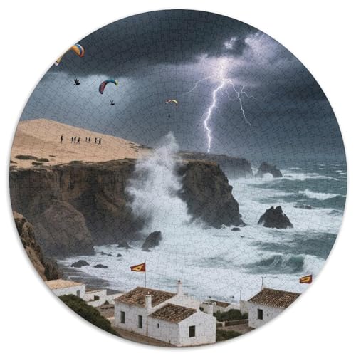 Naturpark Cabo de Gata-Níjar 1000 Teile Künstlerisches Jigsaw Puzzle Runde Puzzles Schwieriges Großes Stressabbau-Spielzeug Geeignet 1000pcs (67.5x67.5cm) von QIAVXZIP