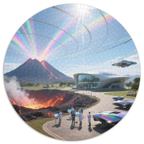 Naturpark Cabo de Gata-Níjar 1000 Teile Puzzle Circular Puzzles Schwieriges Großes Stressabbau-Spielzeug Geeignet 1000pcs (67.5x67.5cm) von QIAVXZIP