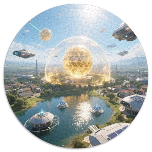 Naturpark Cabo de Gata-Níjar 1000 Teile Puzzle Runde Puzzles Schwieriges Großes Stressabbau-Spielzeug Für Erwachsene Und Kinder 1000pcs (67.5x67.5cm) von QIAVXZIP