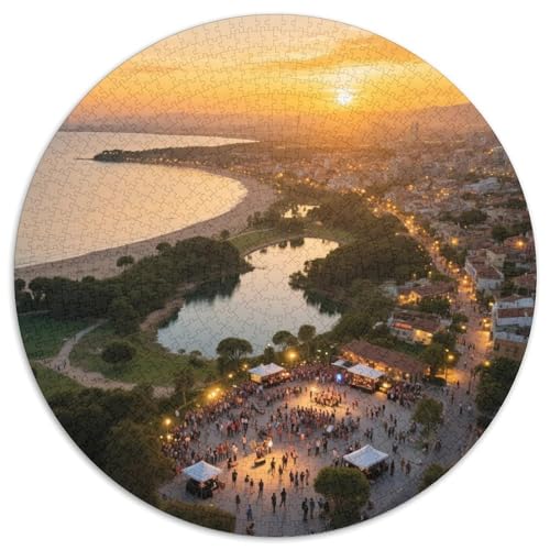 Naturpark Cabo de Gata-Níjar 1000 Teile Puzzle Rundes Puzzle Schwieriges Großes Stressabbau-Spielzeug Für Erwachsene Und Kinder 1000pcs (67.5x67.5cm) von QIAVXZIP