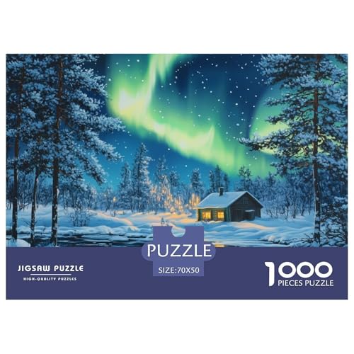 Nordlichter 1000 Teile Klassische Puzzle Für Erwachsene, Familien, Teile Passen Perfekt Zusammen, Geschicklichkeitsspiel, Perfekt Für Spieleabende, Stressabbau-Spielzeug 70x50cm/1000pcs von QIAVXZIP