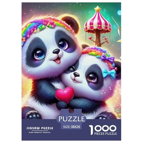 Panda 1000 Teile Klassische Puzzle Tier Ab 14 Jahren, Teile Passen Perfekt Zusammen, Geschicklichkeitsspiel, Premium Quality, Pädagogisches 38x26cm/1000pcs Panda 1000 Teile Klassische Puzzle Tier Ab 14 Jahren, Teile Passen Perfekt Zusammen, Geschicklichkeitsspiel, Premium Quality, Pädagogisches 38x26cm/1000pcs von QIAVXZIP