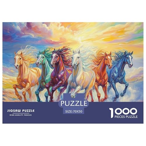 Pferd 1000 Teile Klassische Puzzle Ab 14 Jahren, Teile Passen Perfekt Zusammen, Geschicklichkeitsspiel, Perfekt Für Spieleabende, Pädagogisches 70x50cm/1000pcs Pferd 1000 Teile Klassische Puzzle Ab 14 Jahren, Teile Passen Perfekt Zusammen, Geschicklichkeitsspiel, Perfekt Für Spieleabende, Pädagogisches 70x50cm/1000pcs von QIAVXZIP