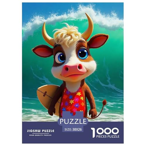 Rinder 1000 Teile Klassische Puzzle Tier Ab 14 Jahren, Teile Passen Perfekt Zusammen, Geschicklichkeitsspiel, Premium Quality, Pädagogisches 38x26cm/1000pcs Rinder 1000 Teile Klassische Puzzle Tier Ab 14 Jahren, Teile Passen Perfekt Zusammen, Geschicklichkeitsspiel, Premium Quality, Pädagogisches 38x26cm/1000pcs von QIAVXZIP