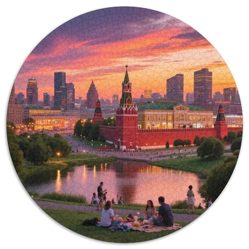 Roter Platz 1000 Teile Puzzle Rundpuzzle Schwieriges Großes Stressabbau-Spielzeug Für Erwachsene Kinder Kreativ 1000pcs (67.5x67.5cm) von QIAVXZIP