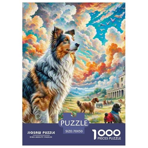 Schäferhund 1000 Teile Klassische Puzzle, Teile Passen Perfekt Zusammen, Geschicklichkeitsspiel, Perfekt Für Spieleabende, Pädagogisches 70x50cm/1000pcs von QIAVXZIP