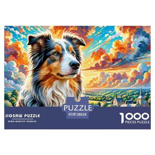 Schäferhund 1000 Teile Schwieriges Großes Puzzle, Teile Passen Perfekt Zusammen, Geschicklichkeitsspiel, Perfekt Für Spieleabende, Pädagogisches 38x26cm/1000pcs von QIAVXZIP
