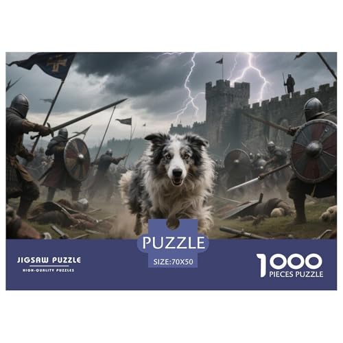 Schäferhund 1000 Teile Unmöglich Puzzles, Familien, Teile Passen Perfekt Zusammen, Geschicklichkeitsspiel, Perfekt Für Spieleabende, Pädagogisches 70x50cm/1000pcs von QIAVXZIP