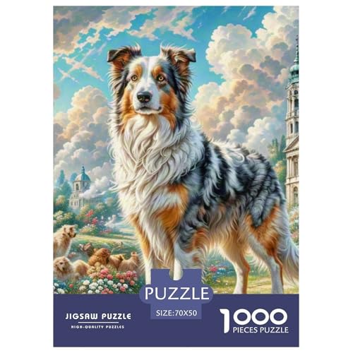 Schäferhund 1000 Teile Unmöglich Puzzles, Teile Passen Perfekt Zusammen, Geschicklichkeitsspiel, Premium Quality, Stressabbau-Spielzeug 70x50cm/1000pcs von QIAVXZIP