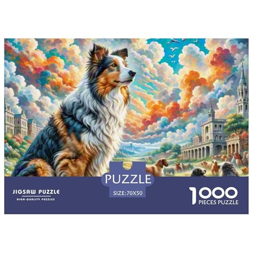 Schäferhund 1000 Teile Unmöglich Puzzles Und Kinder, Teile Passen Perfekt Zusammen, Geschicklichkeitsspiel, Perfekt Für Spieleabende, Stressabbau-Spielzeug 70x50cm/1000pcs von QIAVXZIP