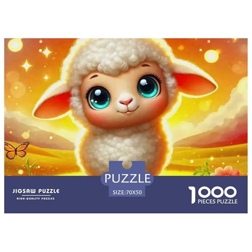 Schafe 1000 Teile Klassische Puzzle Tier Ab 14 Jahren, Teile Passen Perfekt Zusammen, Geschicklichkeitsspiel, Premium Quality, Pädagogisches 70x50cm/1000pcs Schafe 1000 Teile Klassische Puzzle Tier Ab 14 Jahren, Teile Passen Perfekt Zusammen, Geschicklichkeitsspiel, Premium Quality, Pädagogisches 70x50cm/1000pcs von QIAVXZIP
