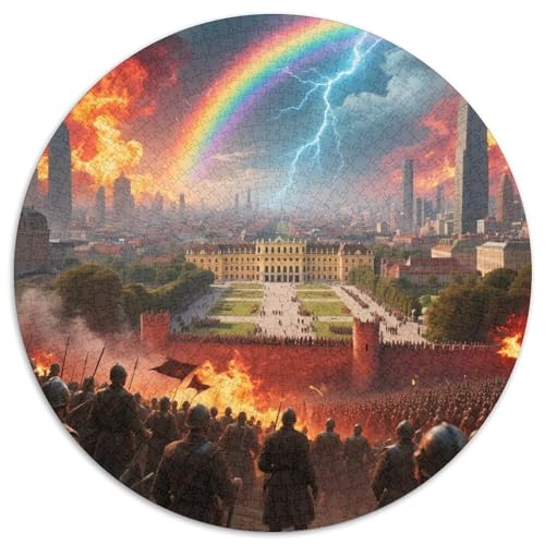 Schloss Schönbrunn 1000 PCS Puzzle Rundpuzzle Schwieriges Großes Stressabbau-Spielzeug Geeignet 1000pcs (67.5x67.5cm) von QIAVXZIP
