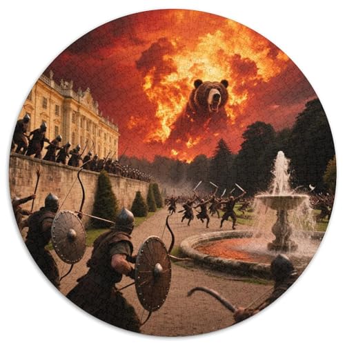Schloss Schönbrunn 1000 Teile Puzzle Circular Puzzles Schwieriges Großes Stressabbau-Spielzeug Geeignet 1000pcs (67.5x67.5cm) von QIAVXZIP