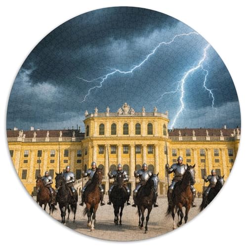 Schloss Schönbrunn 1000 Teile Puzzle Runde Puzzles Schwieriges Großes Stressabbau-Spielzeug Für Erwachsene Kinder Kreativ 1000pcs (67.5x67.5cm) von QIAVXZIP