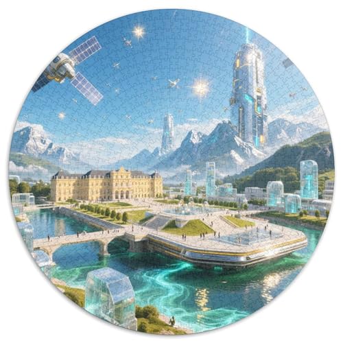 Schloss Schönbrunn 1000 Teile Puzzle Runde Puzzles Schwieriges Großes Stressabbau-Spielzeug Für Erwachsene Kinder Kreativ 1000pcs (67.5x67.5cm) von QIAVXZIP