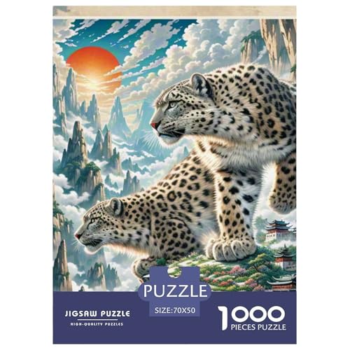 Schneeleopard auf Cliff 1000 Teile Klassische Puzzle Tier, Teile Passen Perfekt Zusammen, Geschicklichkeitsspiel, Perfekt Für Spieleabende, Stressabbau-Spielzeug 70x50cm Schneeleopard auf Cliff 1000 Teile Klassische Puzzle Tier, Teile Passen Perfekt Zusammen, Geschicklichkeitsspiel, Perfekt Für Spieleabende, Stressabbau-Spielzeug 70x50cm von QIAVXZIP