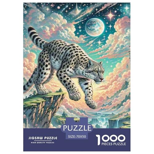 Schneeleopard auf Cliff 1000 Teile Schwieriges Großes Puzzle Tier Und Kinder, Teile Passen Perfekt Zusammen, Geschicklichkeitsspiel, Perfekt Für Spieleabende, Pädagogisches 70x Schneeleopard auf Cliff 1000 Teile Schwieriges Großes Puzzle Tier Und Kinder, Teile Passen Perfekt Zusammen, Geschicklichkeitsspiel, Perfekt Für Spieleabende, Pädagogisches 70x von QIAVXZIP