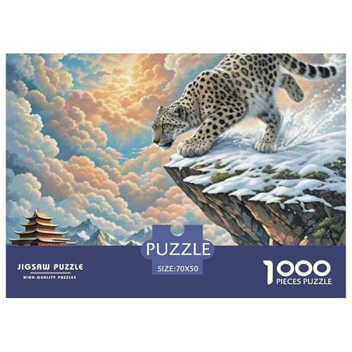 Schneeleopard auf Cliff 1000 Teile Unmöglich Puzzles Tier, Teile Passen Perfekt Zusammen, Geschicklichkeitsspiel, Perfekt Für Spieleabende, Stressabbau-Spielzeug 70x50cm Schneeleopard auf Cliff 1000 Teile Unmöglich Puzzles Tier, Teile Passen Perfekt Zusammen, Geschicklichkeitsspiel, Perfekt Für Spieleabende, Stressabbau-Spielzeug 70x50cm von QIAVXZIP