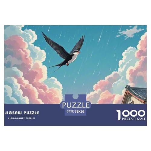 Schnell brechen Wolken 1000 Teile Schwieriges Großes Puzzle Tier, Familien, Teile Passen Perfekt Zusammen, Geschicklichkeitsspiel, Premium Quality, Stressabbau-Spielzeug 38x26cm/1000pc von QIAVXZIP