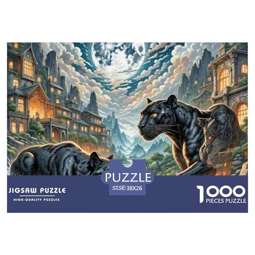 Schwarze Panther Stalking Nacht 1000 Teile Klassische Puzzle Tier, Teile Passen Perfekt Zusammen, Geschicklichkeitsspiel, Premium Quality, Stressabbau-Spielzeug 38x26cm/1000pcs Schwarze Panther Stalking Nacht 1000 Teile Klassische Puzzle Tier, Teile Passen Perfekt Zusammen, Geschicklichkeitsspiel, Premium Quality, Stressabbau-Spielzeug 38x26cm/1000pcs von QIAVXZIP