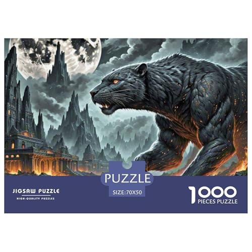 Schwarze Panther Stalking Nacht 1000 Teile Unmöglich Puzzles Tier, Teile Passen Perfekt Zusammen, Geschicklichkeitsspiel, Perfekt Für Spieleabende, Pädagogisches 70x50cm/1000pcs Schwarze Panther Stalking Nacht 1000 Teile Unmöglich Puzzles Tier, Teile Passen Perfekt Zusammen, Geschicklichkeitsspiel, Perfekt Für Spieleabende, Pädagogisches 70x50cm/1000pcs von QIAVXZIP