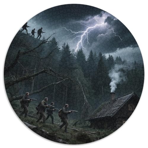 Schwarzwald 1000 Teile Puzzle Runde Puzzles Schwieriges Großes Stressabbau-Spielzeug Für Erwachsene Und Kinder 1000pcs (67.5x67.5cm) von QIAVXZIP