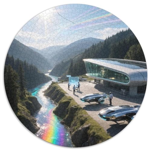 Schwarzwald 1000 Teile Puzzle Rundpuzzle Schwieriges Großes Stressabbau-Spielzeug Für Erwachsene Und Kinder 1000pcs (67.5x67.5cm) von QIAVXZIP
