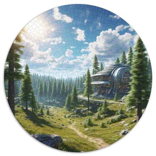 Schwarzwald 1000 Teile Puzzle Rundpuzzle Schwieriges Großes Stressabbau-Spielzeug Für Erwachsene Und Kinder 1000pcs (67.5x67.5cm) von QIAVXZIP