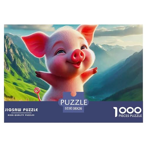 Schwein 1000 Teile Unmöglich Puzzles Tier Ab 14 Jahren, Teile Passen Perfekt Zusammen, Geschicklichkeitsspiel, Premium Quality, Pädagogisches 38x26cm/1000pcs Schwein 1000 Teile Unmöglich Puzzles Tier Ab 14 Jahren, Teile Passen Perfekt Zusammen, Geschicklichkeitsspiel, Premium Quality, Pädagogisches 38x26cm/1000pcs von QIAVXZIP