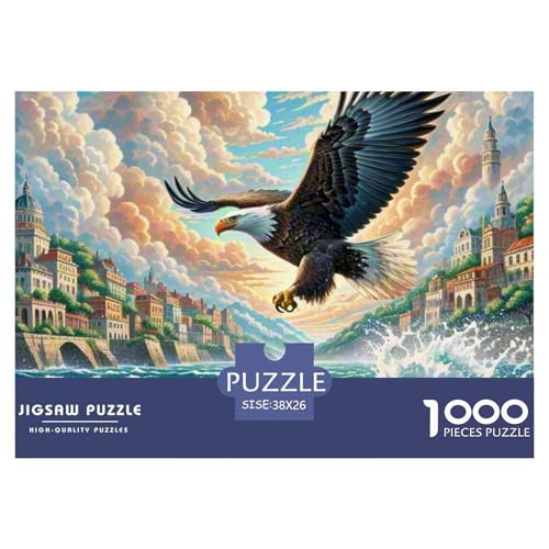 Sea Adler Striking Waves 1000 Teile Klassische Puzzle Tier, Familien, Teile Passen Perfekt Zusammen, Geschicklichkeitsspiel, Perfekt Für Spieleabende, Stressabbau-Spielzeug 38x26cm/10 von QIAVXZIP