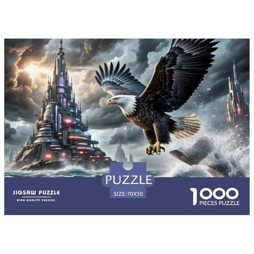 Sea Adler Striking Waves 1000 Teile Klassische Puzzle Tier, Teile Passen Perfekt Zusammen, Geschicklichkeitsspiel, Perfekt Für Spieleabende, Pädagogisches 70x50cm/1000pcs von QIAVXZIP