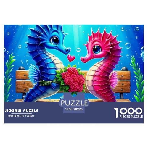 Seepferd 1000 Teile Unmöglich Puzzles Tier Für Die Ganze Familie, Teile Passen Perfekt Zusammen, Geschicklichkeitsspiel, Premium Quality, Pädagogisches 38x26cm/1000pcs Seepferd 1000 Teile Unmöglich Puzzles Tier Für Die Ganze Familie, Teile Passen Perfekt Zusammen, Geschicklichkeitsspiel, Premium Quality, Pädagogisches 38x26cm/1000pcs von QIAVXZIP
