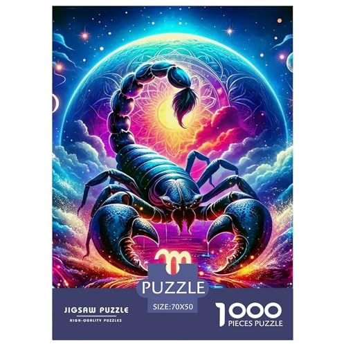 Skorpion 1000 Teile Unmöglich Puzzles Tier Ab 14 Jahren, Teile Passen Perfekt Zusammen, Geschicklichkeitsspiel, Premium Quality, Pädagogisches 70x50cm/1000pcs Skorpion 1000 Teile Unmöglich Puzzles Tier Ab 14 Jahren, Teile Passen Perfekt Zusammen, Geschicklichkeitsspiel, Premium Quality, Pädagogisches 70x50cm/1000pcs von QIAVXZIP