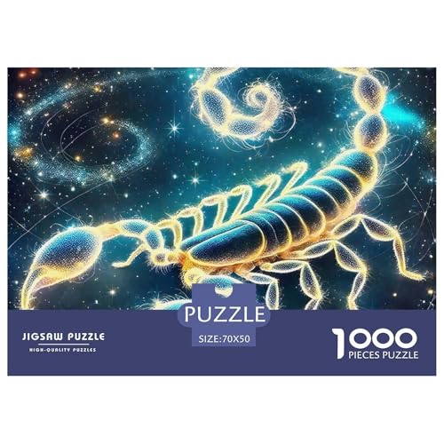 Skorpion 1000 Teile Unmöglich Puzzles Tier Für Erwachsene, Familien, Teile Passen Perfekt Zusammen, Geschicklichkeitsspiel, Perfekt Für Spieleabende, Stressabbau-Spielzeug 70x50cm/1000pcs von QIAVXZIP