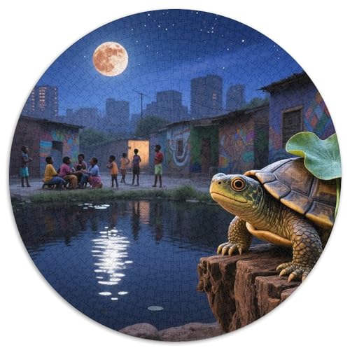 Soft-Shell Schildkröte Perching auf Rotten Holz 1000 PCS Puzzle Tier Kreisförmige EinzigKunst ige Puzzle Schwieriges Großes Stressabbau-Spielzeug Für Erwachsene Und Kinder 1000pcs (67.5X Soft-Shell Schildkröte Perching auf Rotten Holz 1000 PCS Puzzle Tier Kreisförmige EinzigKunst ige Puzzle Schwieriges Großes Stressabbau-Spielzeug Für Erwachsene Und Kinder 1000pcs (67.5X von QIAVXZIP