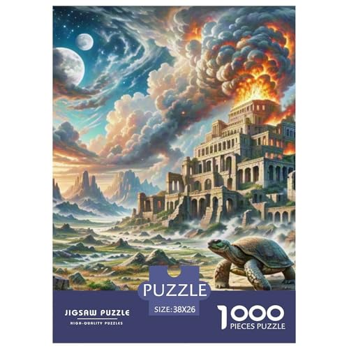 Steinschildkröte tragen Stadt 1000 Teile Unmöglich Puzzles, Teile Passen Perfekt Zusammen, Geschicklichkeitsspiel, Premium Quality, Pädagogisches 38x26cm/1000pcs Steinschildkröte tragen Stadt 1000 Teile Unmöglich Puzzles, Teile Passen Perfekt Zusammen, Geschicklichkeitsspiel, Premium Quality, Pädagogisches 38x26cm/1000pcs von QIAVXZIP