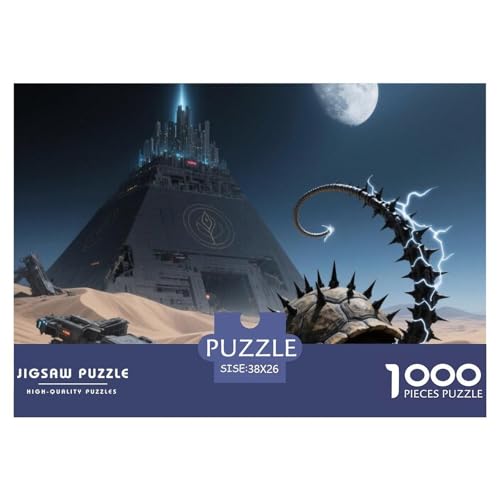 Steinschildkröte tragen Stadt 1000 Teile Unmöglich Puzzles, Teile Passen Perfekt Zusammen, Geschicklichkeitsspiel, Premium Quality, Stressabbau-Spielzeug 38x26cm/1000pcs von QIAVXZIP