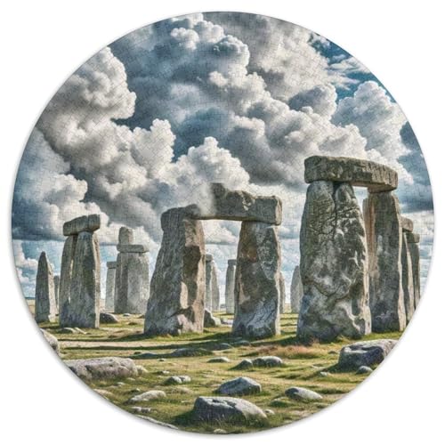 Stonehenge, Großbritannien 1000 PCS Puzzle Rundpuzzle Schwieriges Großes Stressabbau-Spielzeug Geeignet 1000pcs (67.5x67.5cm) von QIAVXZIP