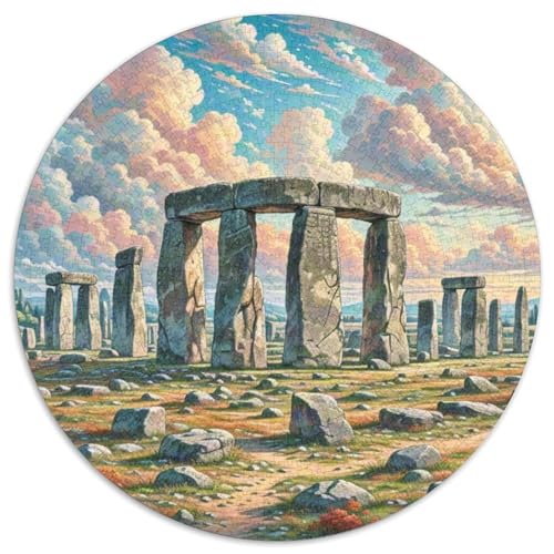 Stonehenge, Großbritannien 1000 Teile Puzzle Rundpuzzle Schwieriges Großes Stressabbau-Spielzeug Geeignet 1000pcs (67.5x67.5cm) von QIAVXZIP