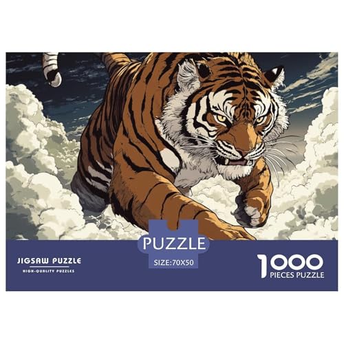 Tiger 1000 Teile Klassische Puzzle Ab 14 Jahren, Teile Passen Perfekt Zusammen, Geschicklichkeitsspiel, Perfekt Für Spieleabende, Pädagogisches 70x50cm/1000pcs Tiger 1000 Teile Klassische Puzzle Ab 14 Jahren, Teile Passen Perfekt Zusammen, Geschicklichkeitsspiel, Perfekt Für Spieleabende, Pädagogisches 70x50cm/1000pcs von QIAVXZIP
