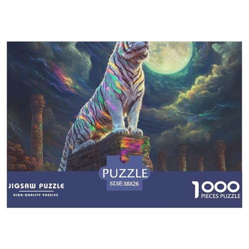 Tiger 1000 Teile Unmöglich Puzzles Für Die Ganze Familie, Teile Passen Perfekt Zusammen, Geschicklichkeitsspiel, Premium Quality, Stressabbau-Spielzeug 38x26cm/1000pcs Tiger 1000 Teile Unmöglich Puzzles Für Die Ganze Familie, Teile Passen Perfekt Zusammen, Geschicklichkeitsspiel, Premium Quality, Stressabbau-Spielzeug 38x26cm/1000pcs von QIAVXZIP