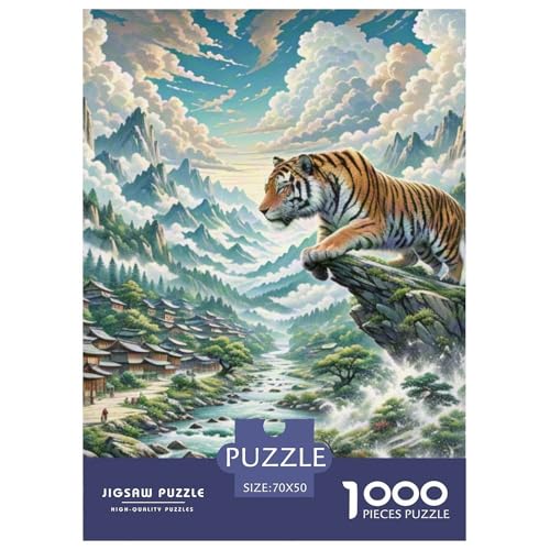 Tiger Treading Stream Valley 1000 Teile Unmöglich Puzzles Tier, Familien, Teile Passen Perfekt Zusammen, Geschicklichkeitsspiel, Perfekt Für Spieleabende, Stressabbau-Spielzeug 70x50c Tiger Treading Stream Valley 1000 Teile Unmöglich Puzzles Tier, Familien, Teile Passen Perfekt Zusammen, Geschicklichkeitsspiel, Perfekt Für Spieleabende, Stressabbau-Spielzeug 70x50c von QIAVXZIP